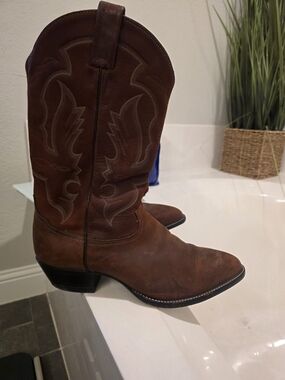 Tony Lama Brown Leather Western Cowboy Boots